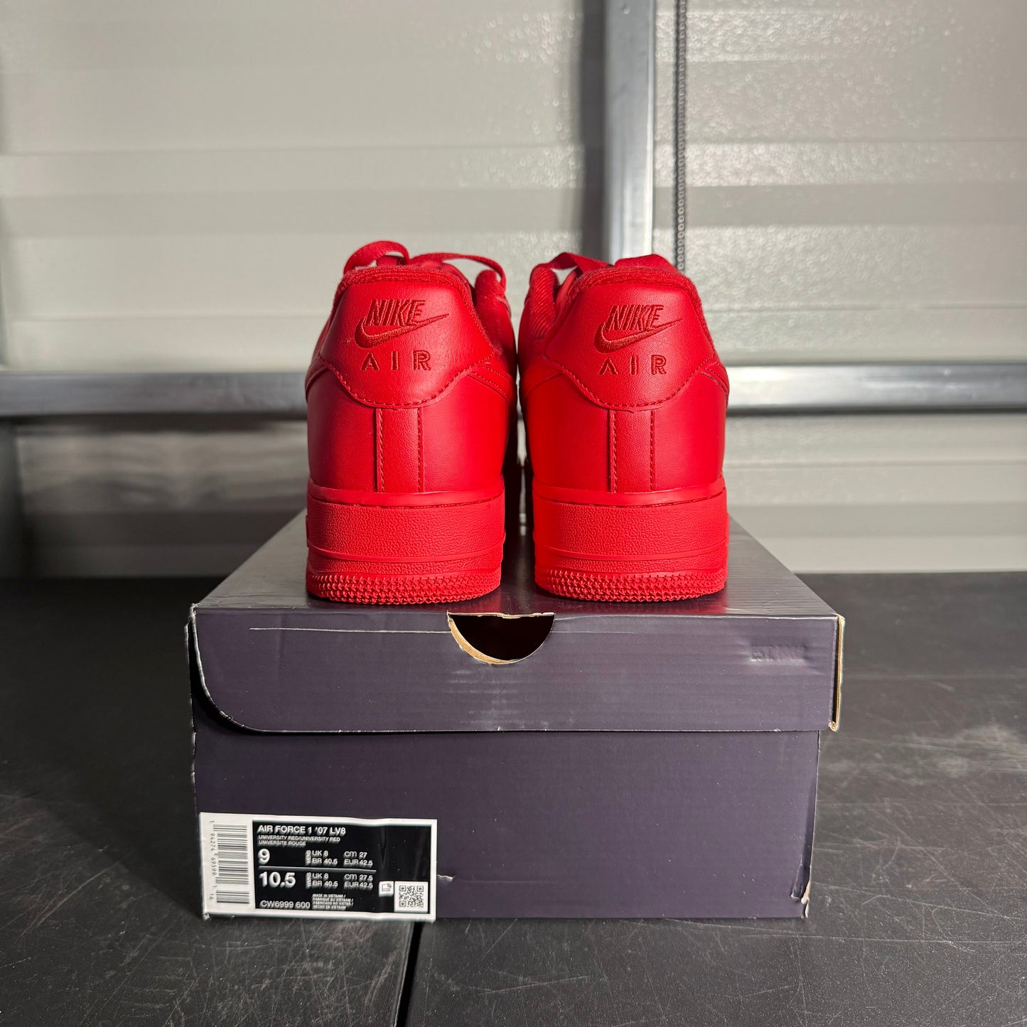 Size 9 - AF1 Triple Red