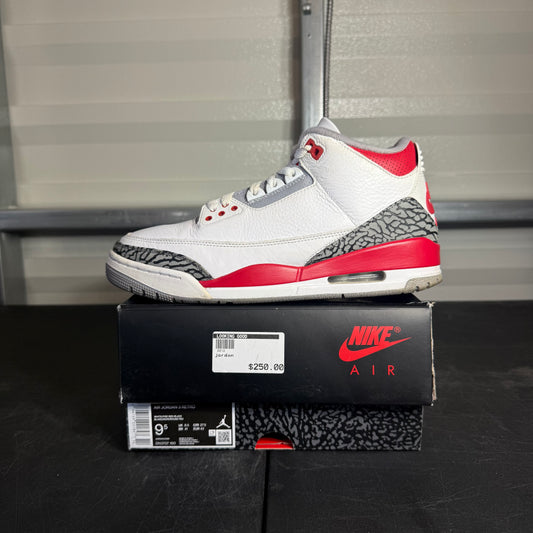 Size 9.5 - AJ 3 Fire Red