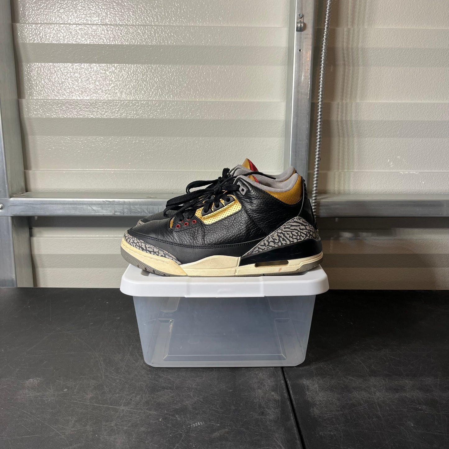 Size 10.5W - AJ 3 Gold Cement