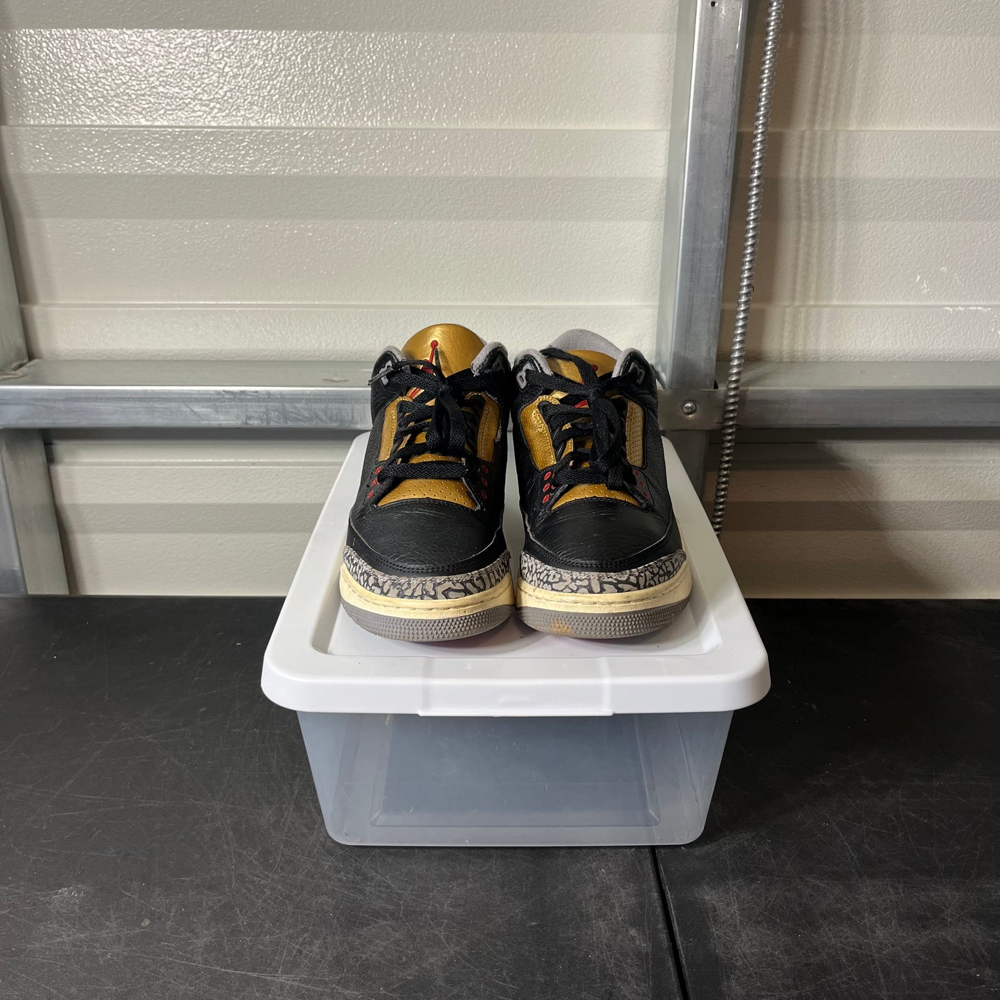 Size 10.5W - AJ 3 Gold Cement