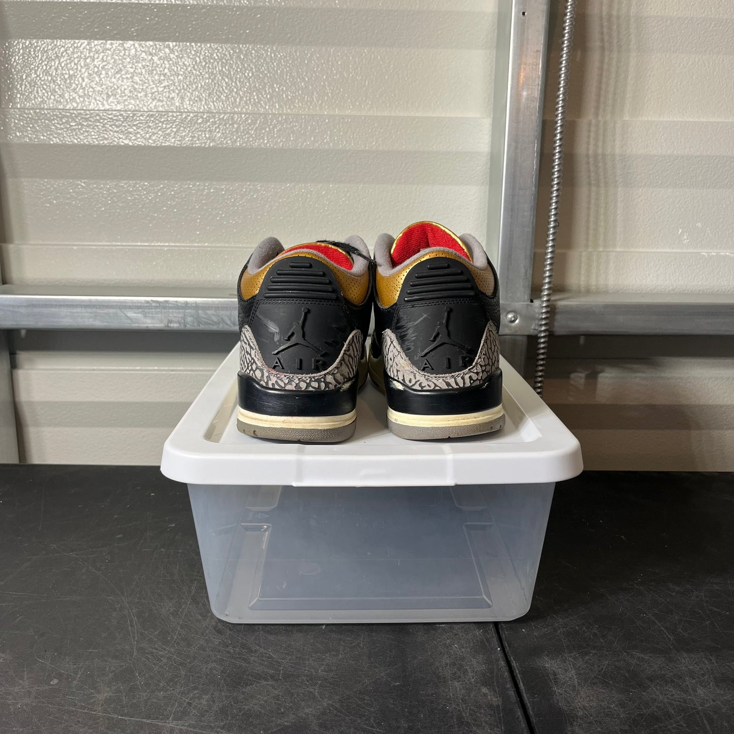 Size 10.5W - AJ 3 Gold Cement