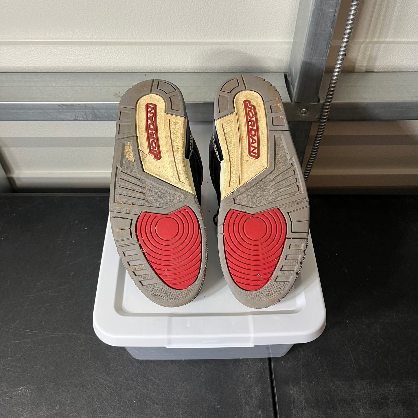 Size 10.5W - AJ 3 Gold Cement