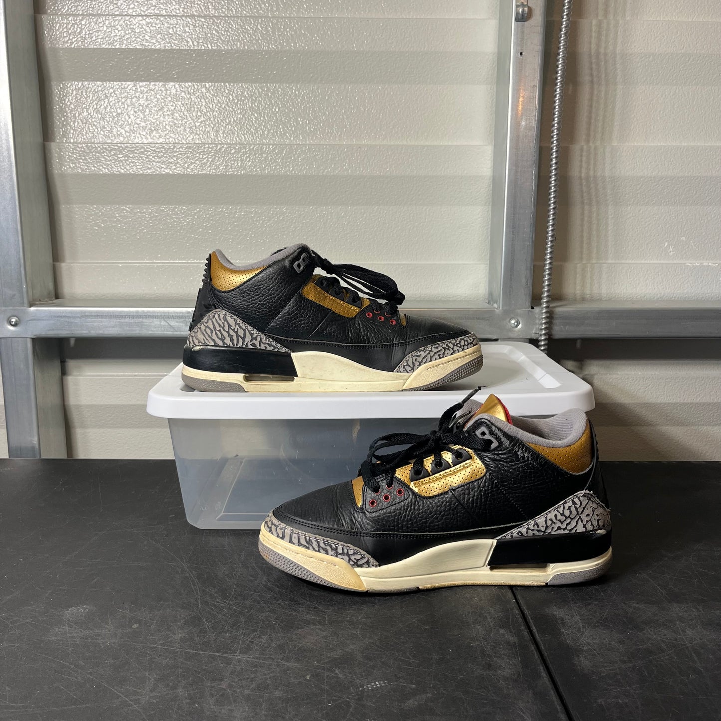 Size 10.5W - AJ 3 Gold Cement