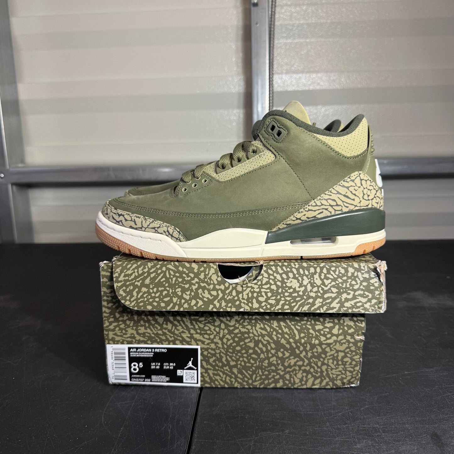Size 8.5 - AJ 3 Olive