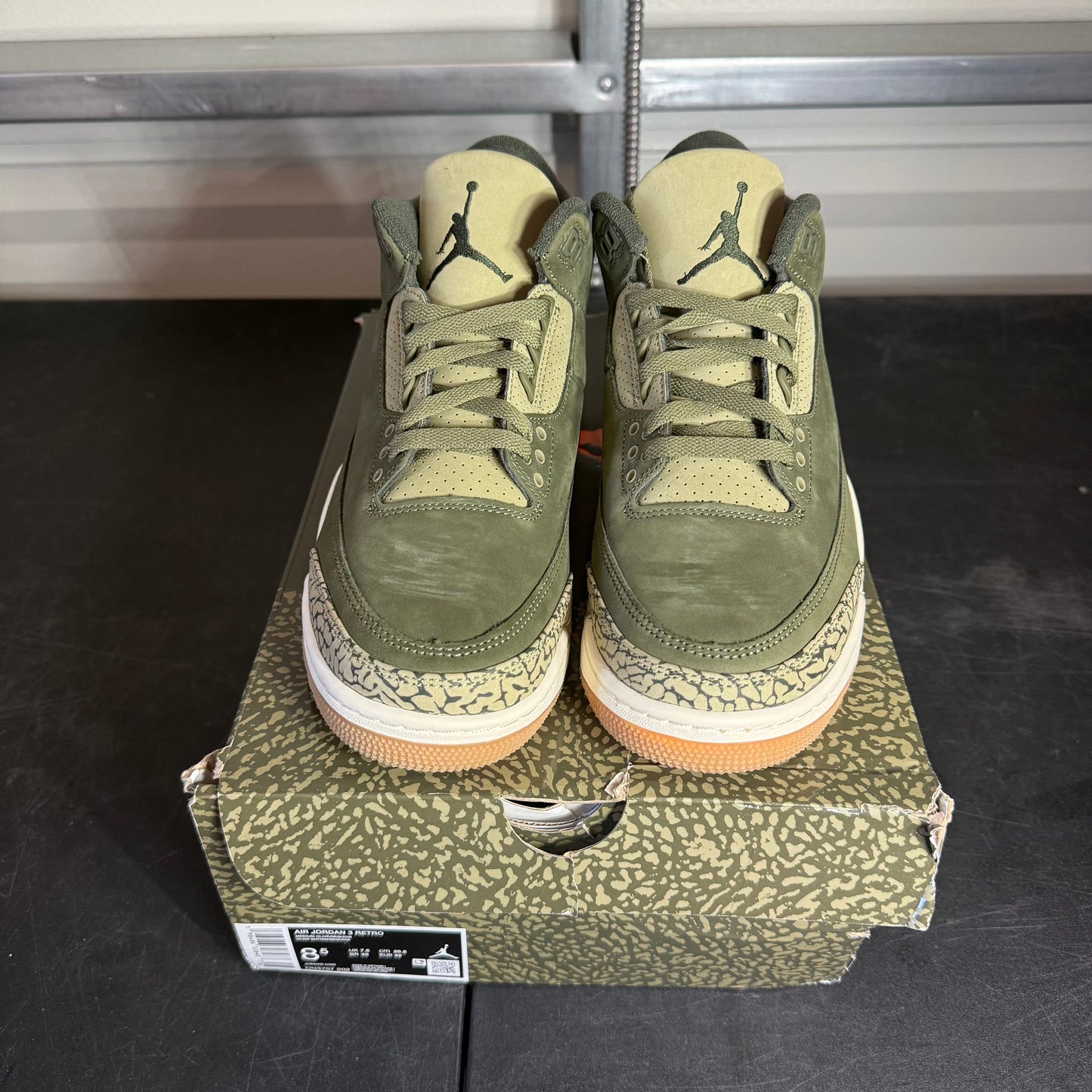 Size 8.5 - AJ 3 Olive