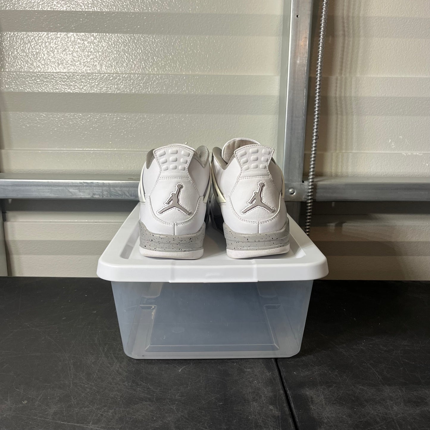 Size 9.5 - AJ 4 White Oreo