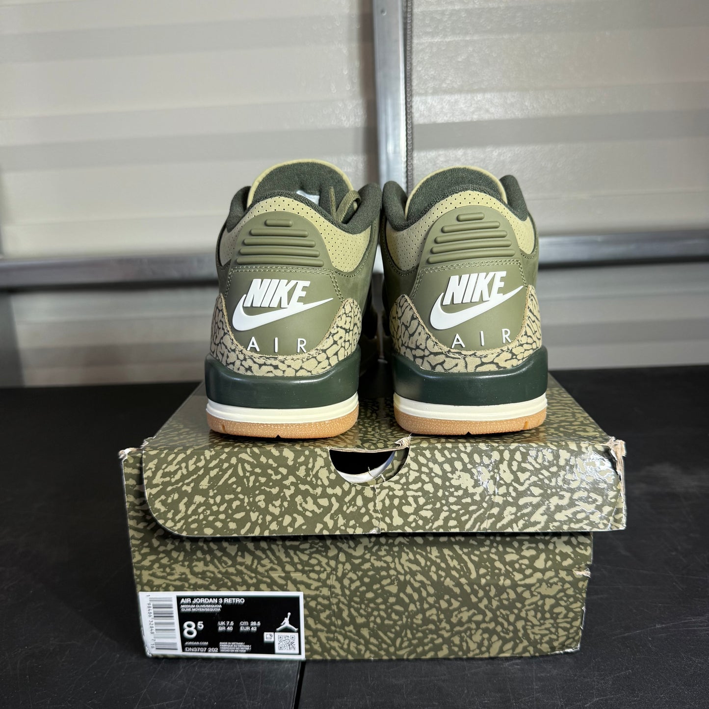 Size 8.5 - AJ 3 Olive