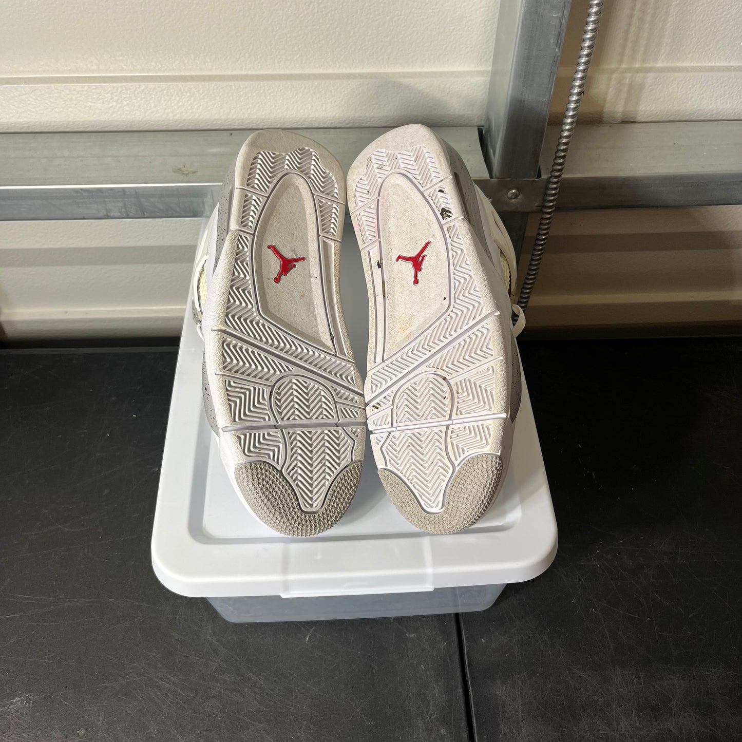Size 9.5 - AJ 4 White Oreo