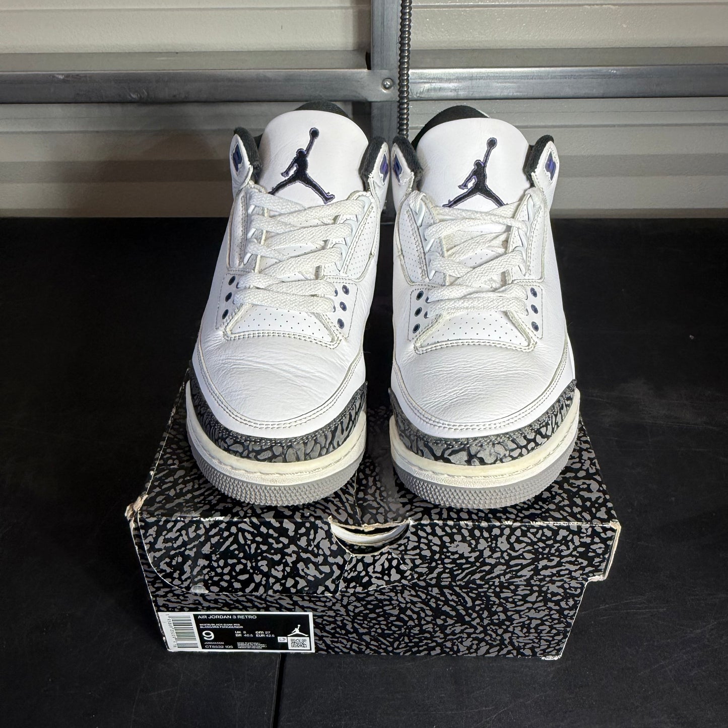 Size 9 - AJ 3 Dark Iris