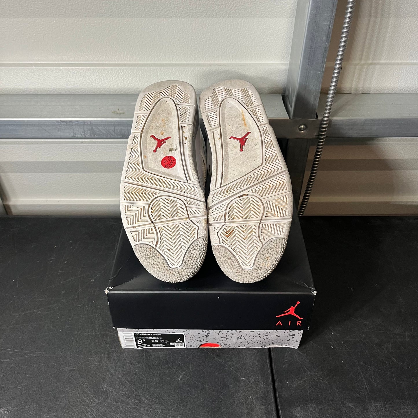 Size 8.5 - AJ 4 White Oreo