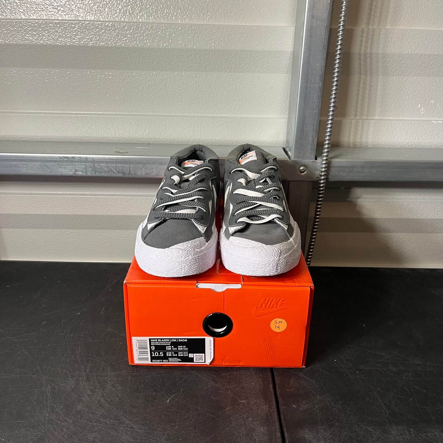 Size 9 - Blazer Low Sacai x Kaws Iron Grey