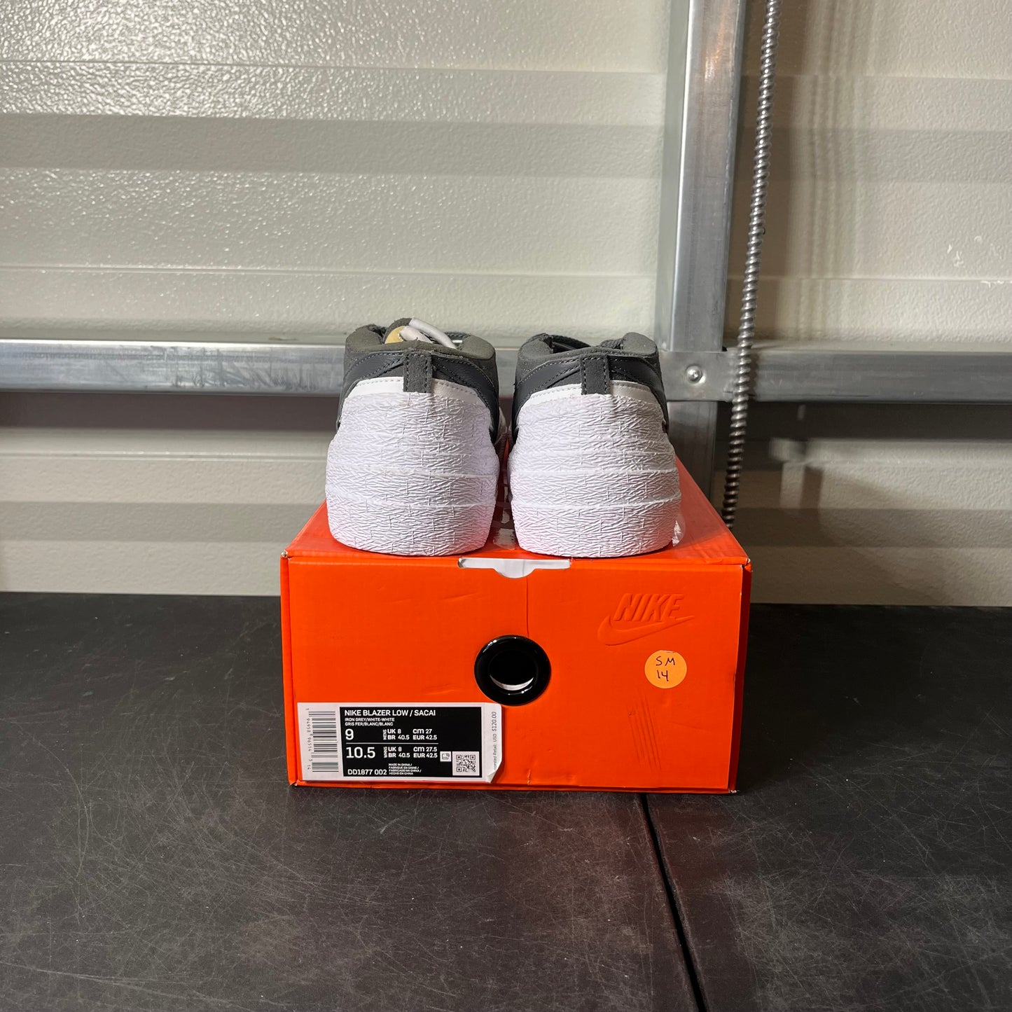 Size 9 - Blazer Low Sacai x Kaws Iron Grey