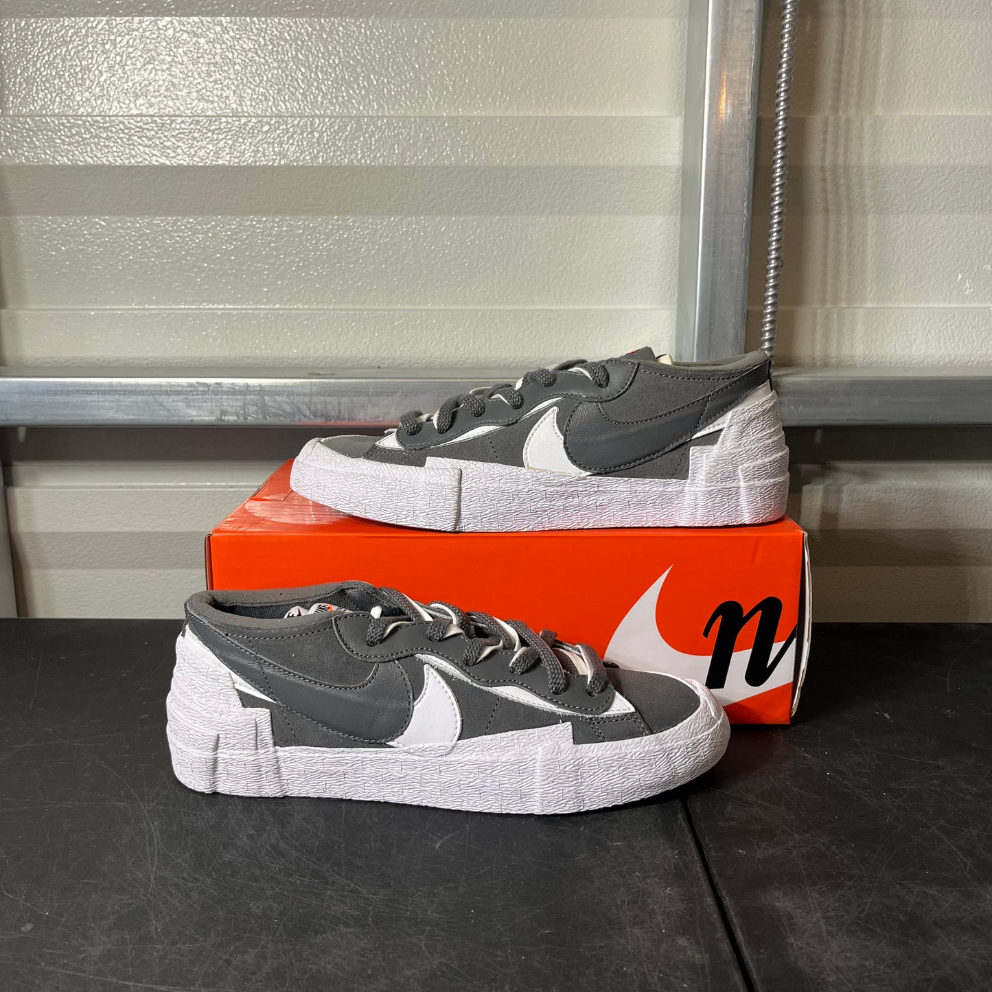 Size 9 - Blazer Low Sacai x Kaws Iron Grey