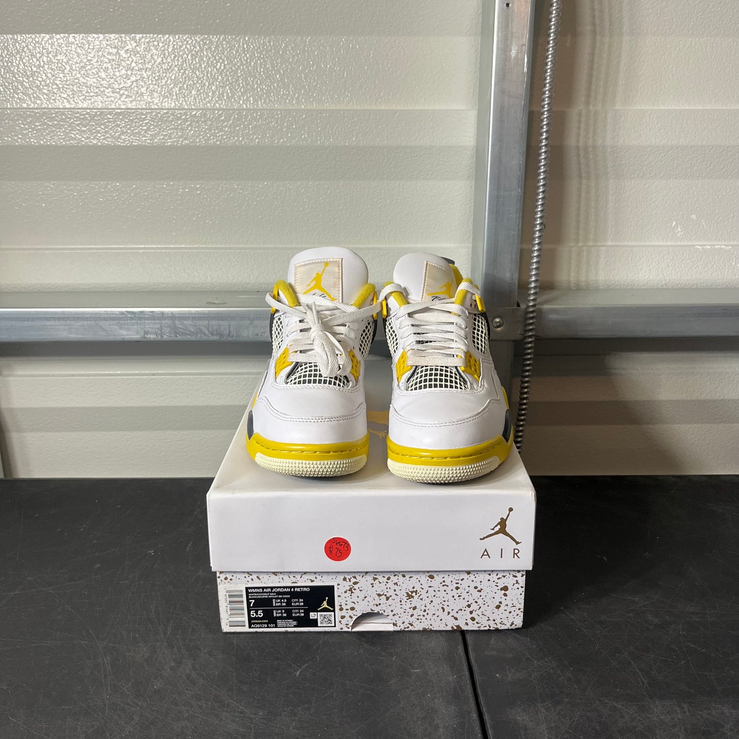 Size 7W - AJ 4 Sulfur