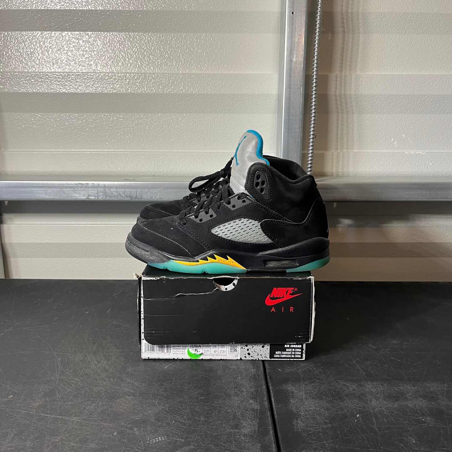 Size 6 - AJ 5 Aqua
