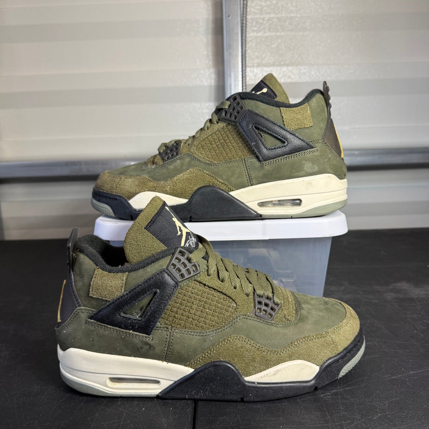 Size 9.5 - AJ 4 Craft Olive