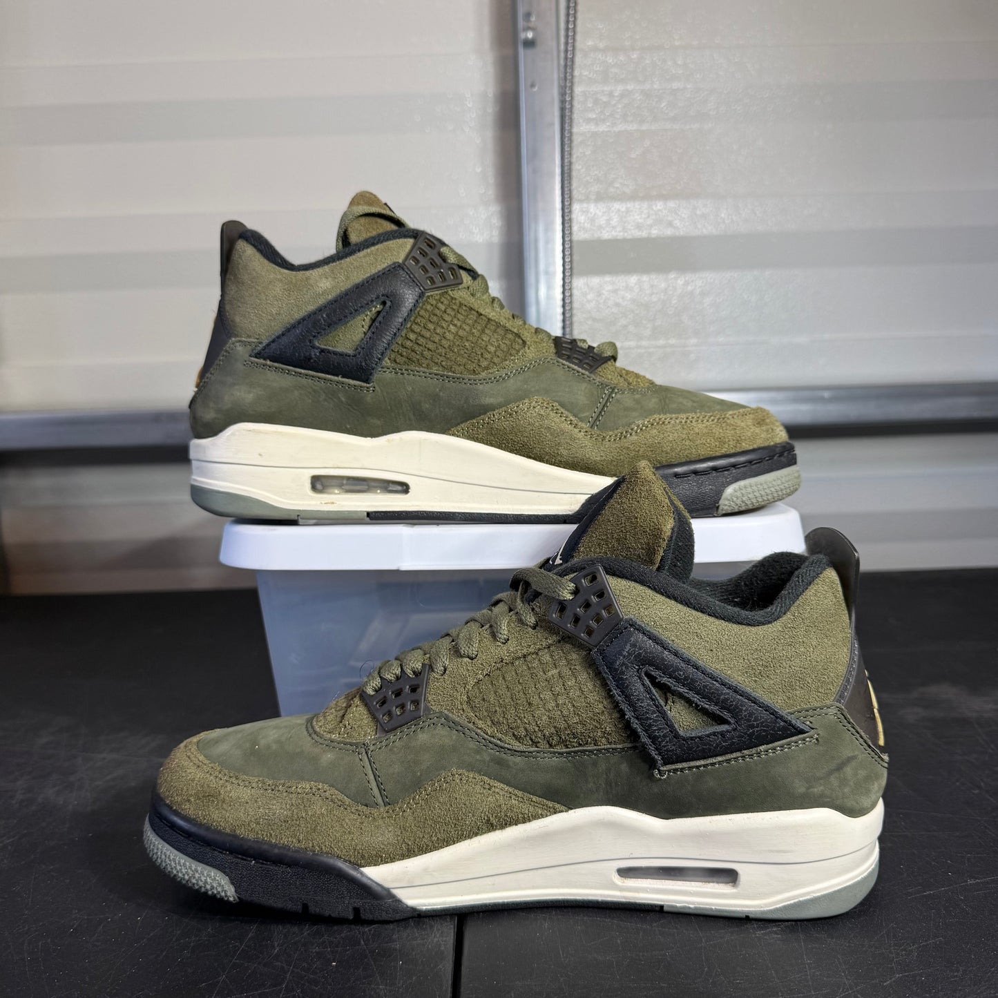 Size 9.5 - AJ 4 Craft Olive