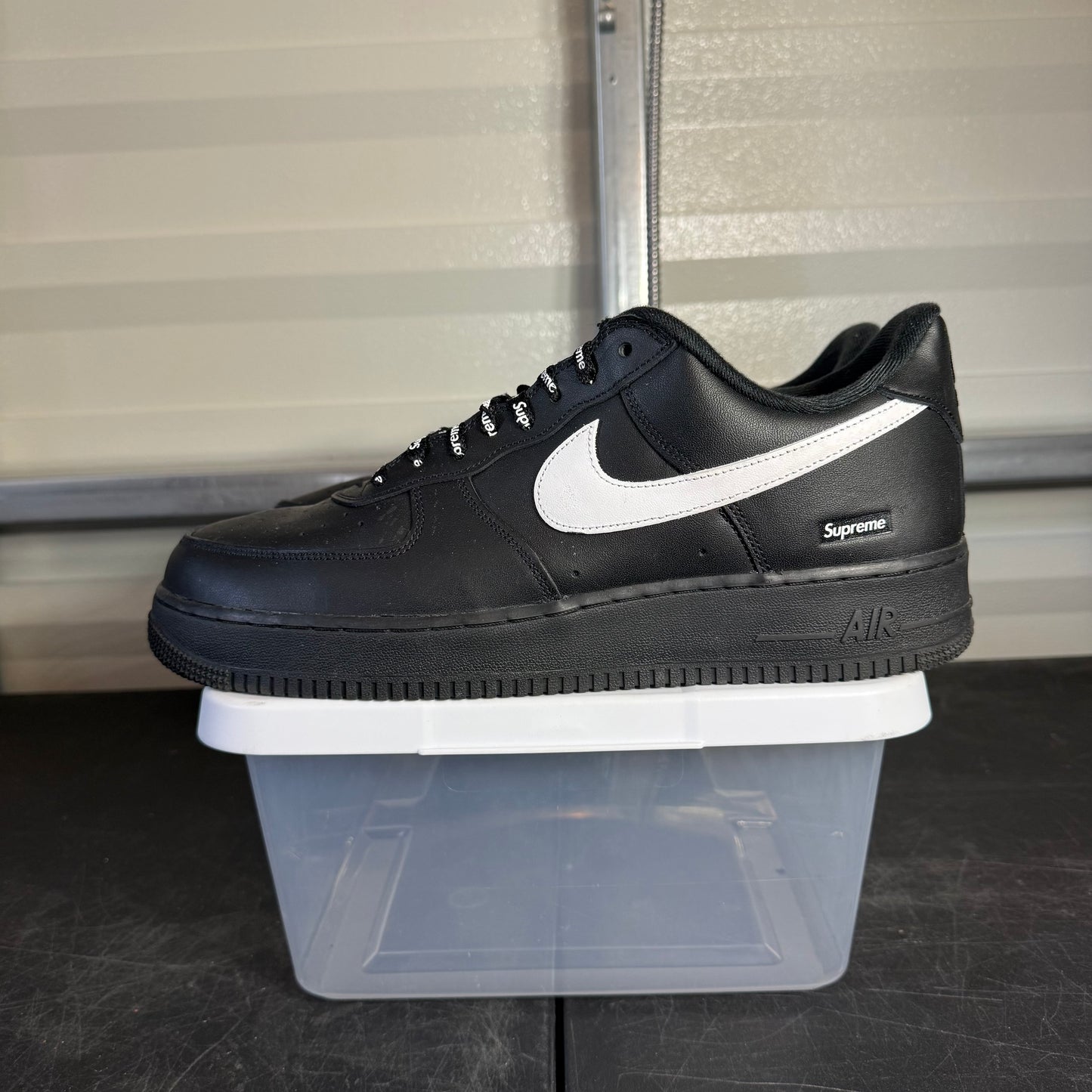 Size 13 - AF 1 Supreme Black