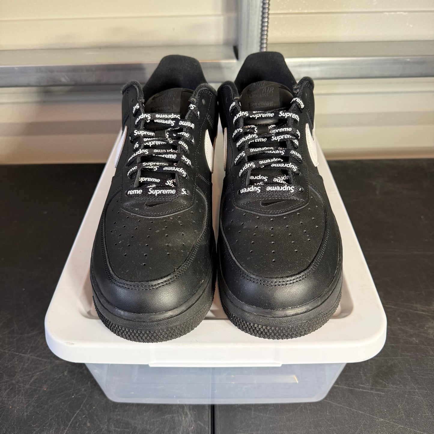 Size 13 - AF 1 Supreme Black