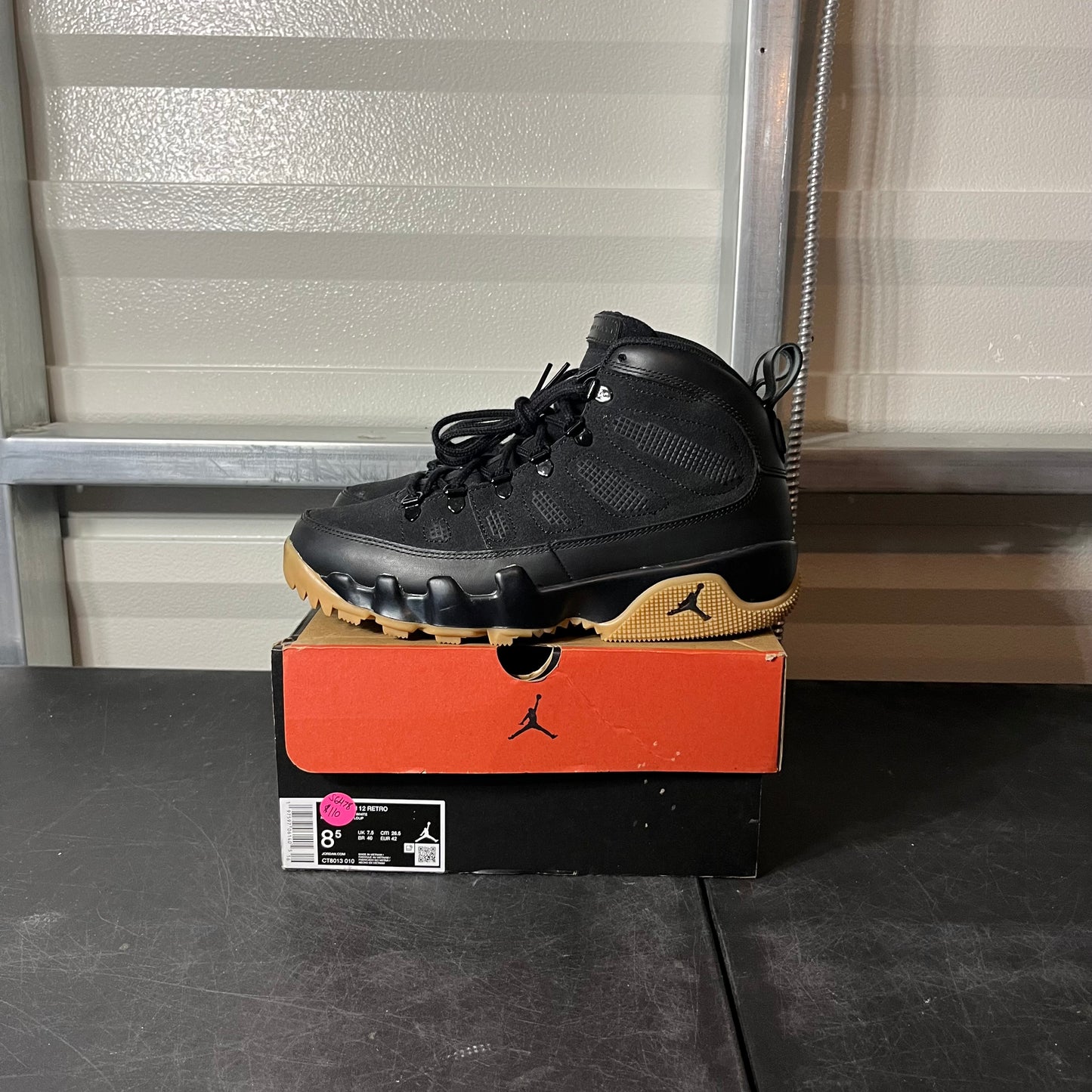 Size 8.5 - AJ 9 Boot Black Gum