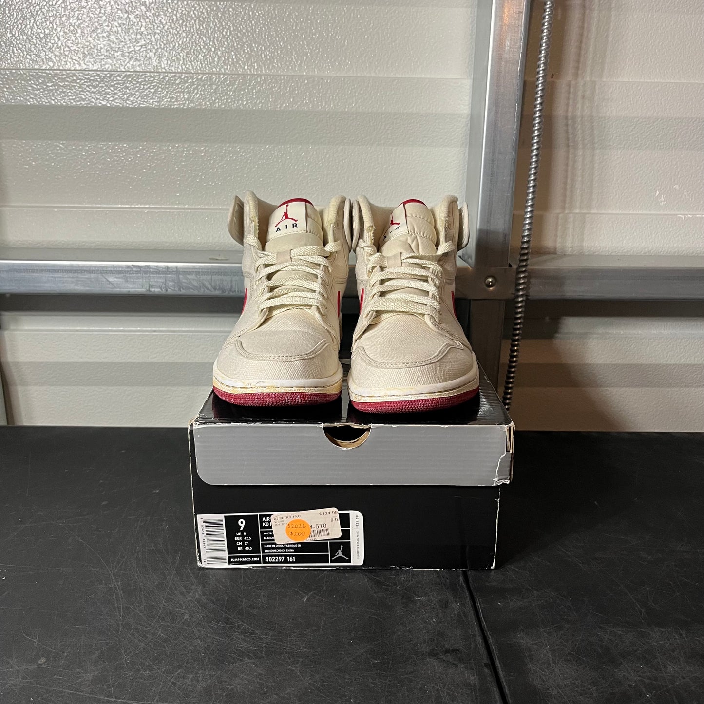 Size 9 - AJ 1 Ajko White Red