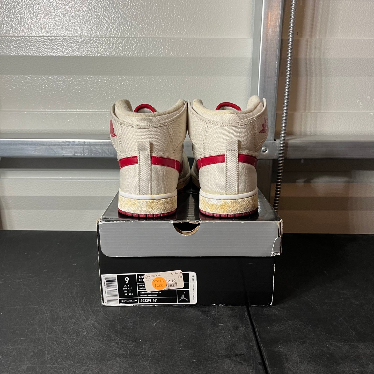 Size 9 - AJ 1 Ajko White Red