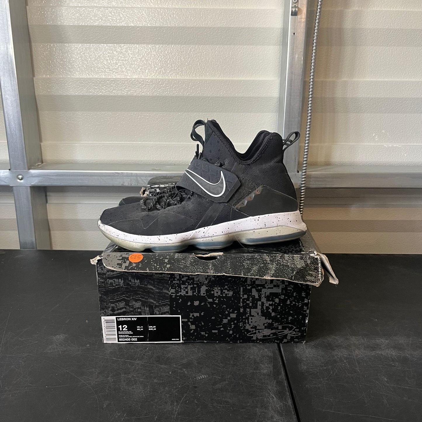 Size 12 - LeBron 14 Black Ice