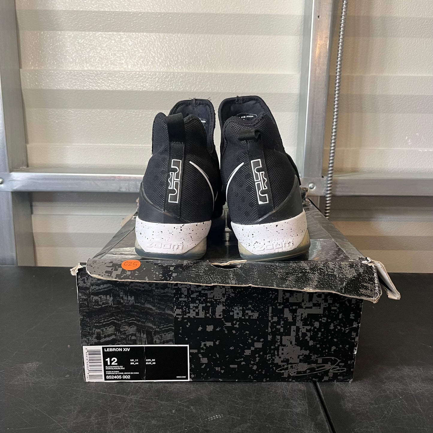 Size 12 - LeBron 14 Black Ice