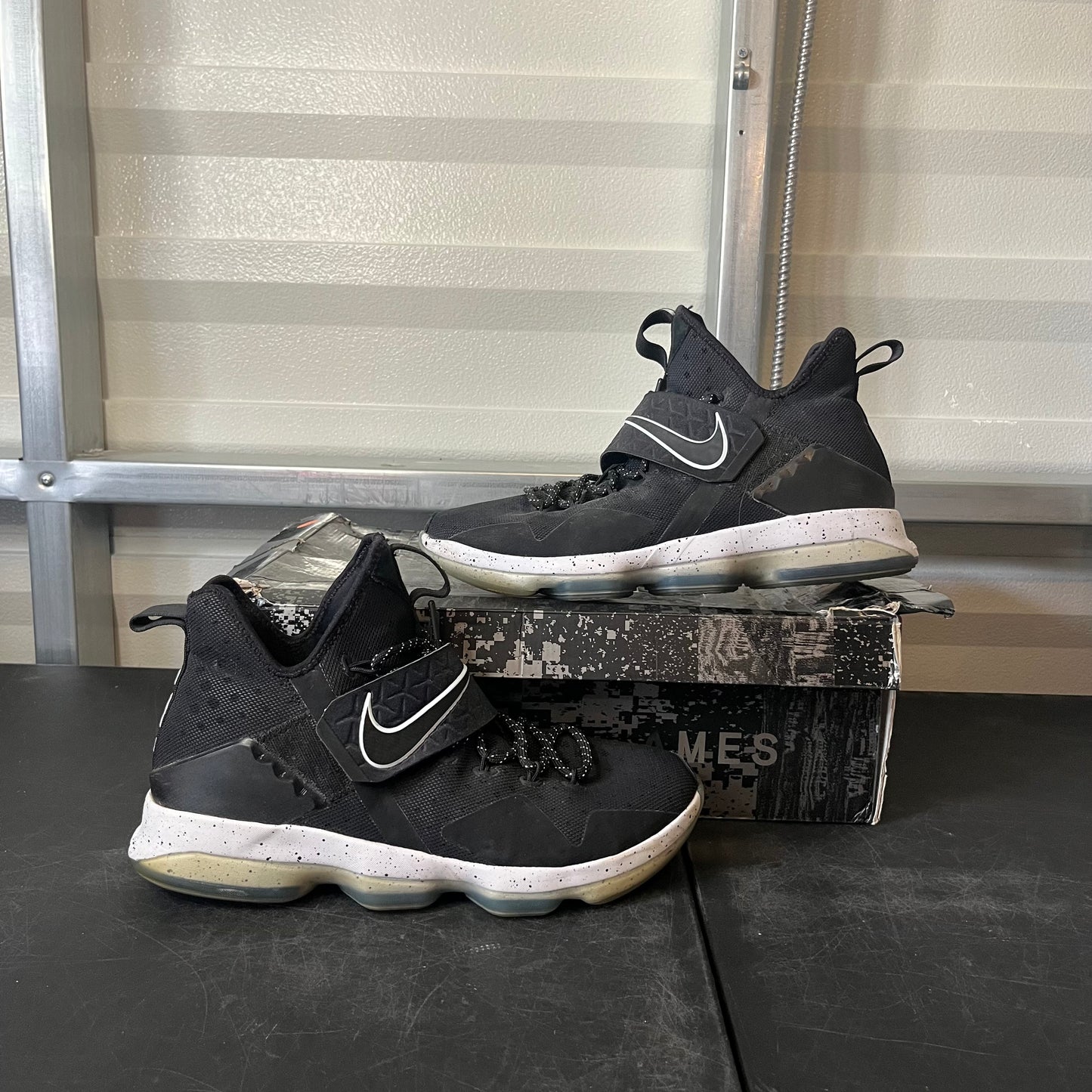 Size 12 - LeBron 14 Black Ice