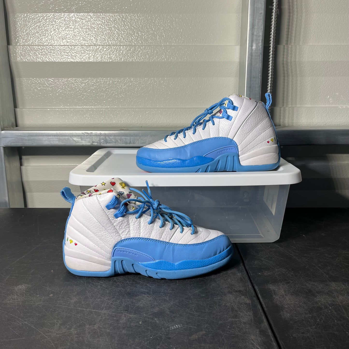 Size 6Y -  AJ 12 Emoji
