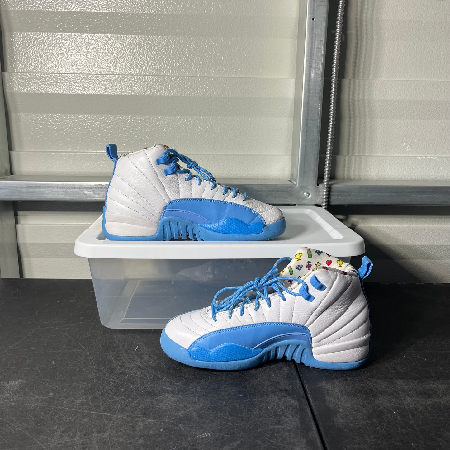 Size 6Y -  AJ 12 Emoji