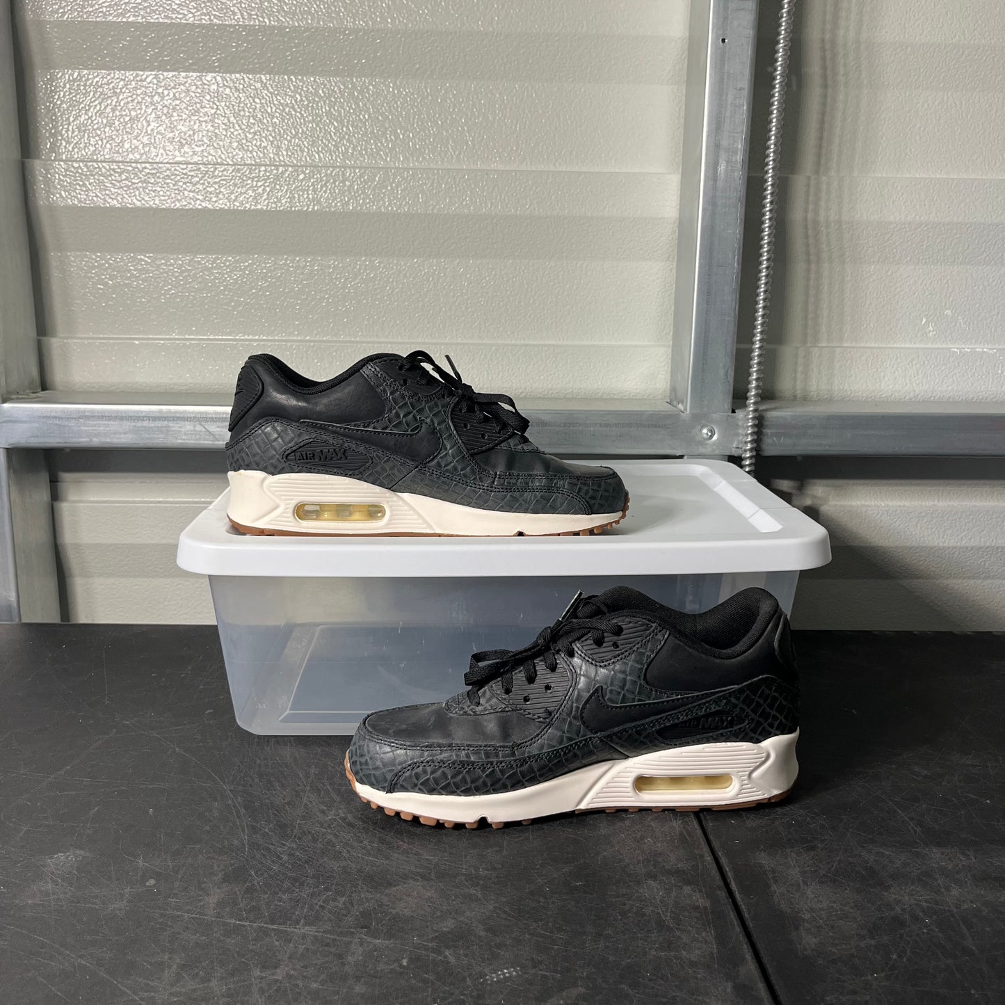 Size 7.5 - Air Max 90 Black Reptile