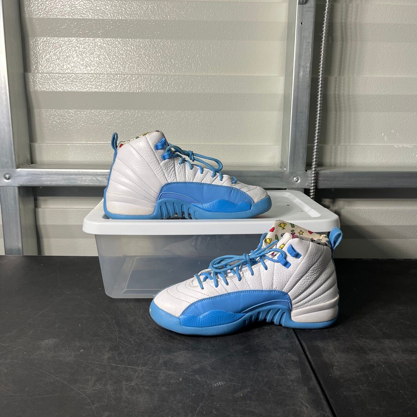 Size 7Y - AJ 12 Emoji