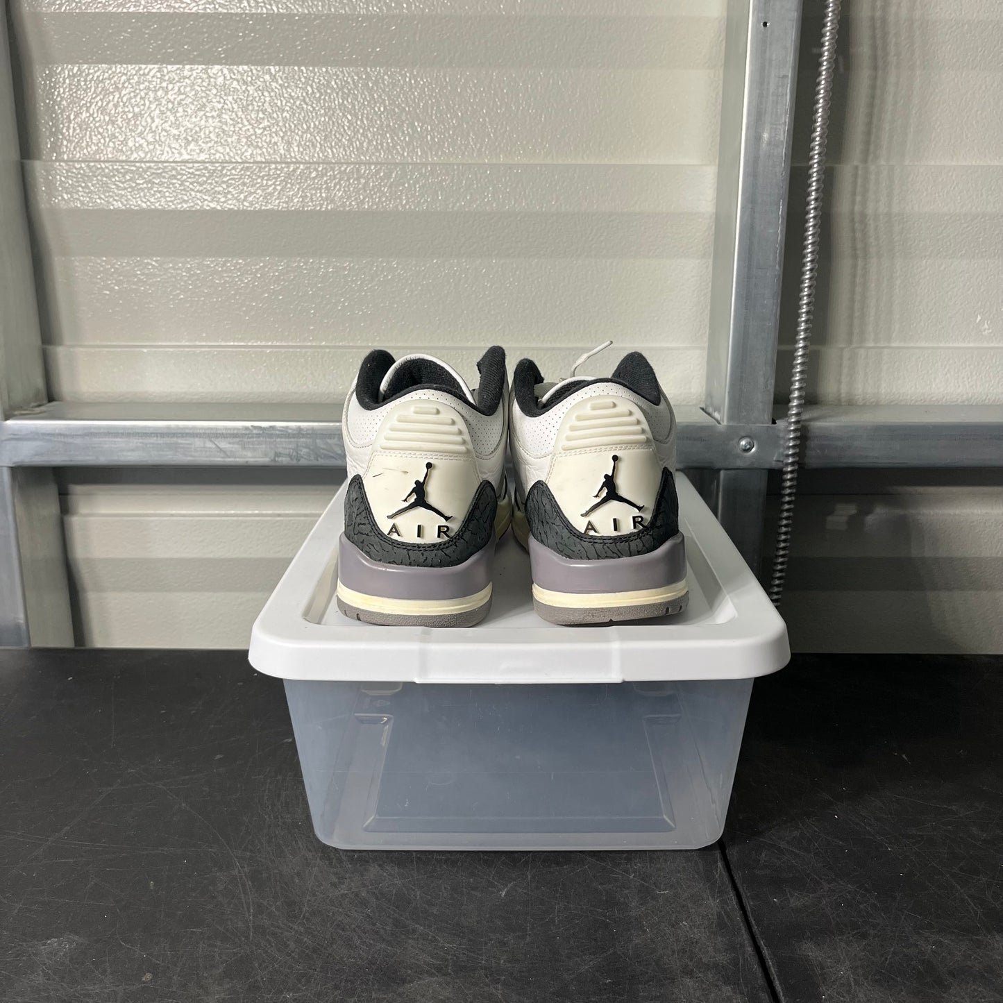Size 8.5 - AJ 3 Cement Grey