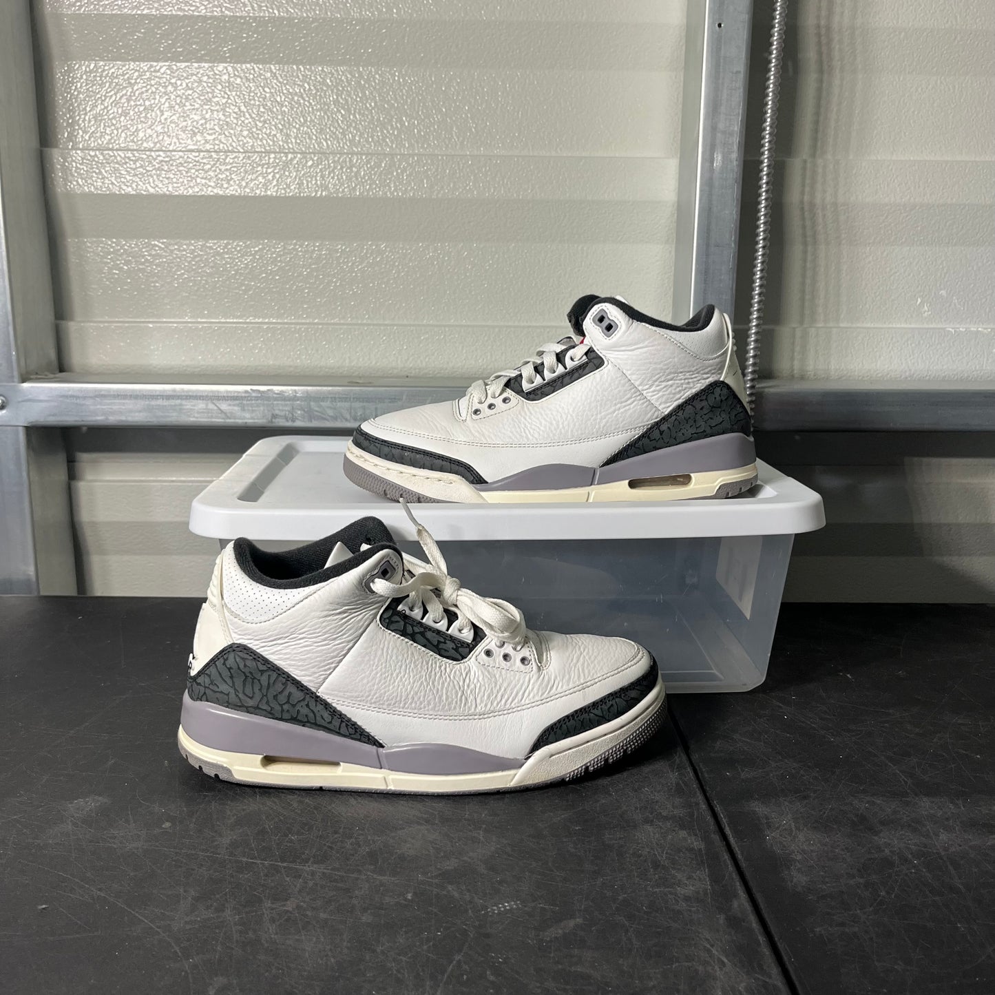 Size 8.5 - AJ 3 Cement Grey