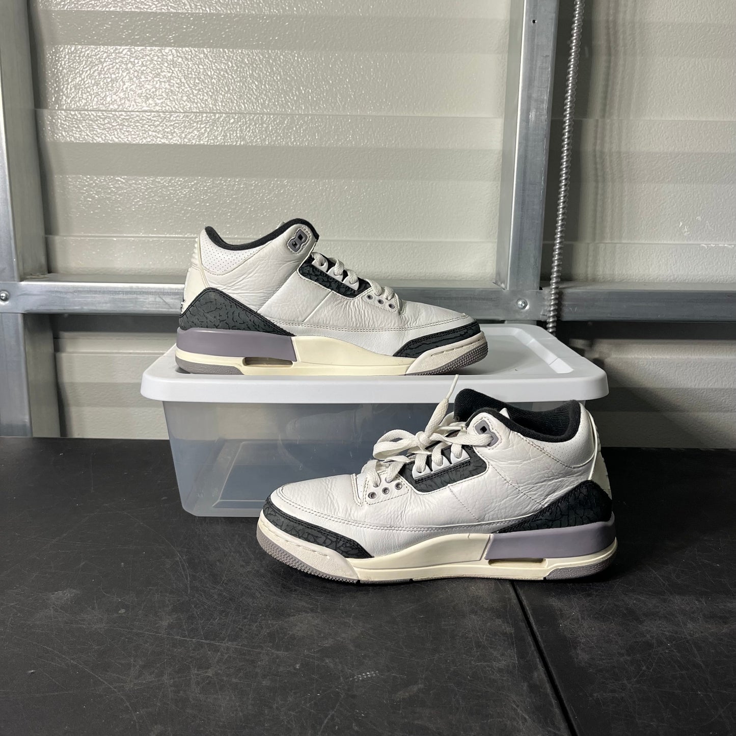 Size 8.5 - AJ 3 Cement Grey