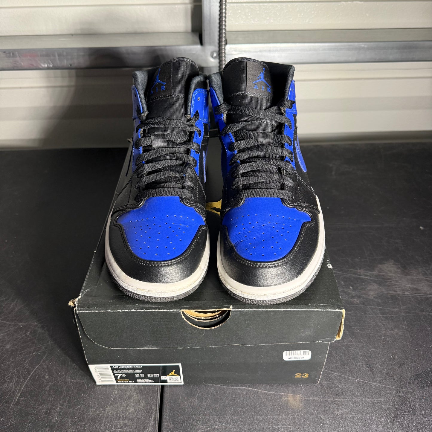Size 7.5 - AJ 1 Mid Navy Blue
