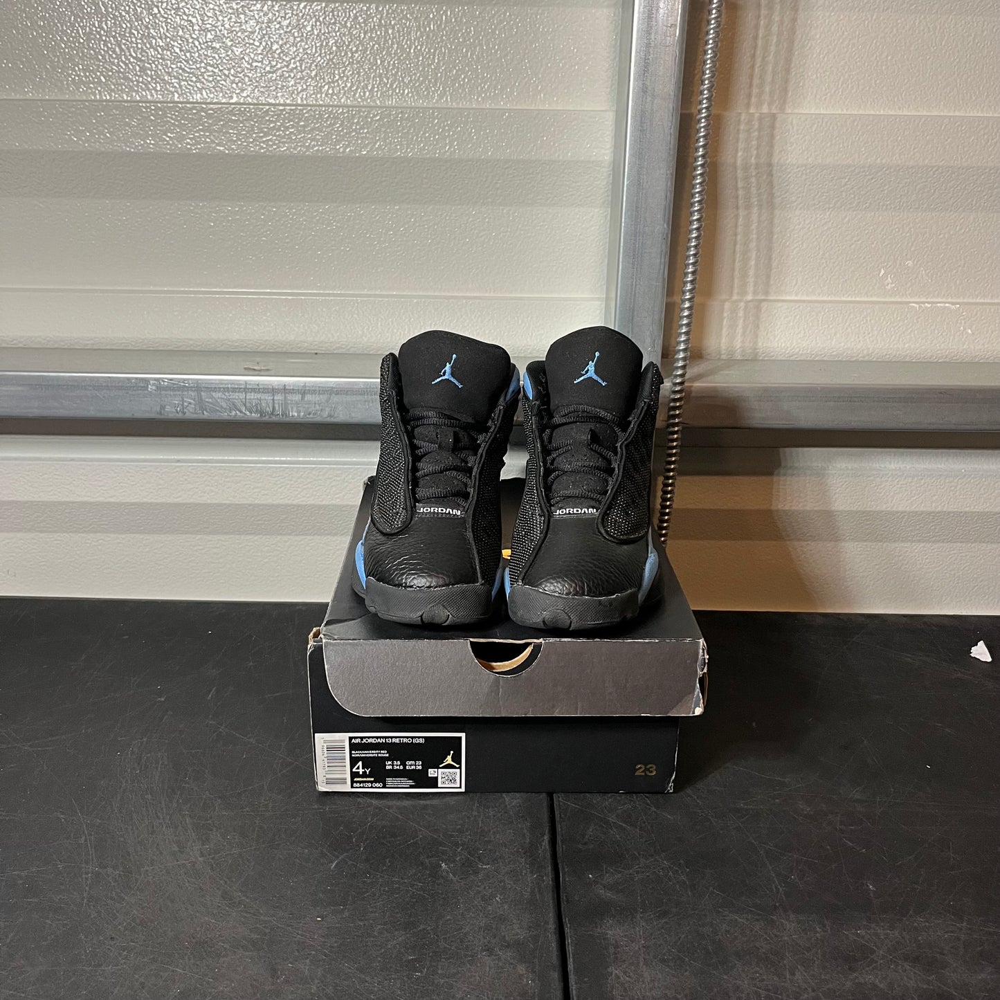 Size 4Y - AJ 13 Black University Blue