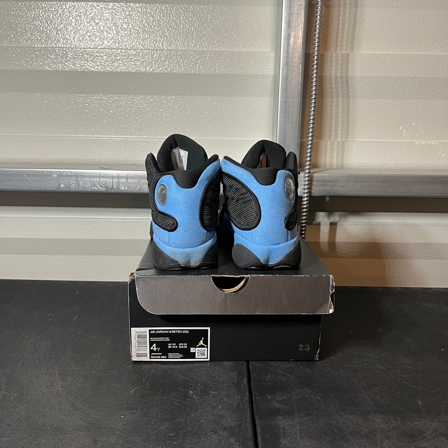 Size 4Y - AJ 13 Black University Blue