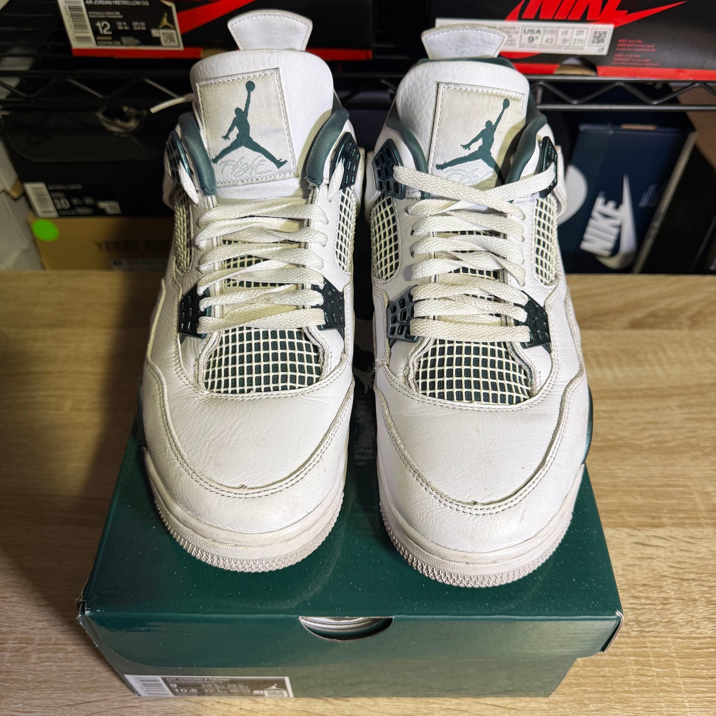 Size 9 - AJ 4 Oxidized Green