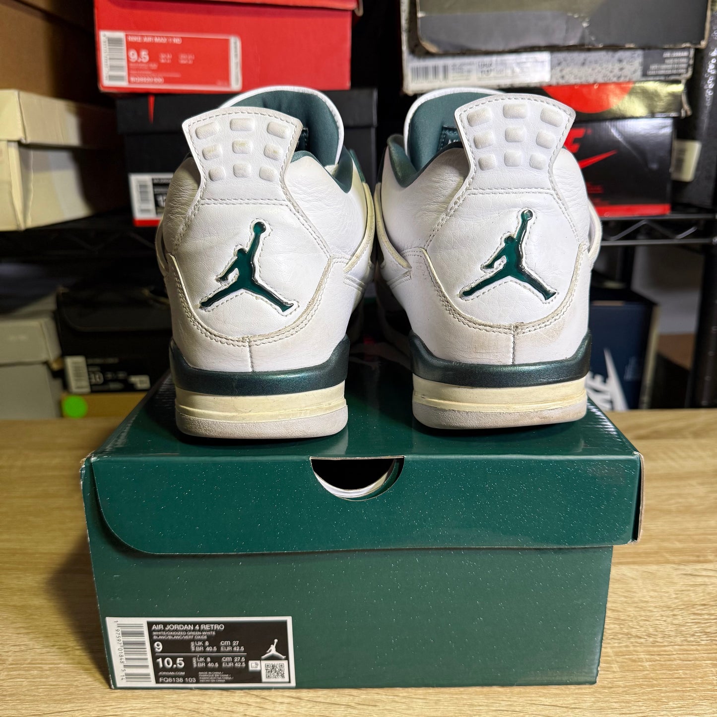 Size 9 - AJ 4 Oxidized Green