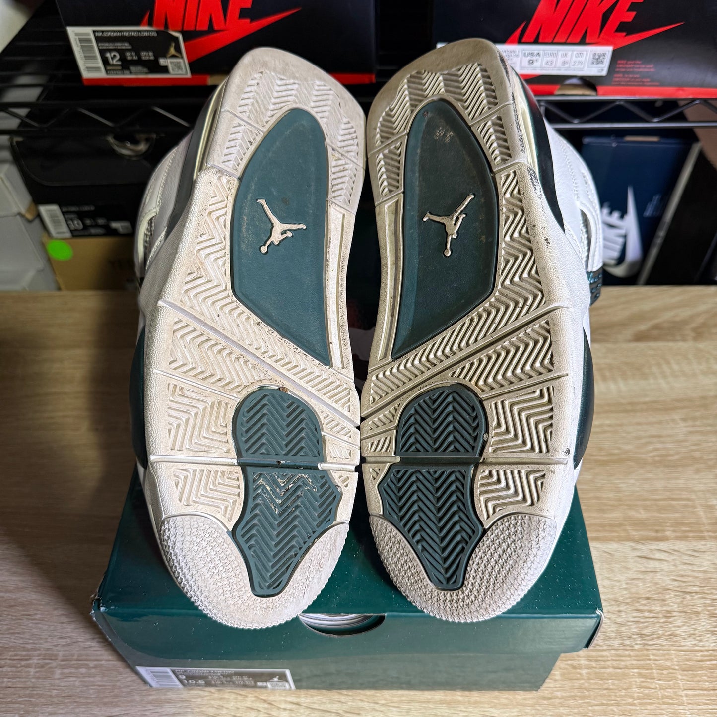Size 9 - AJ 4 Oxidized Green