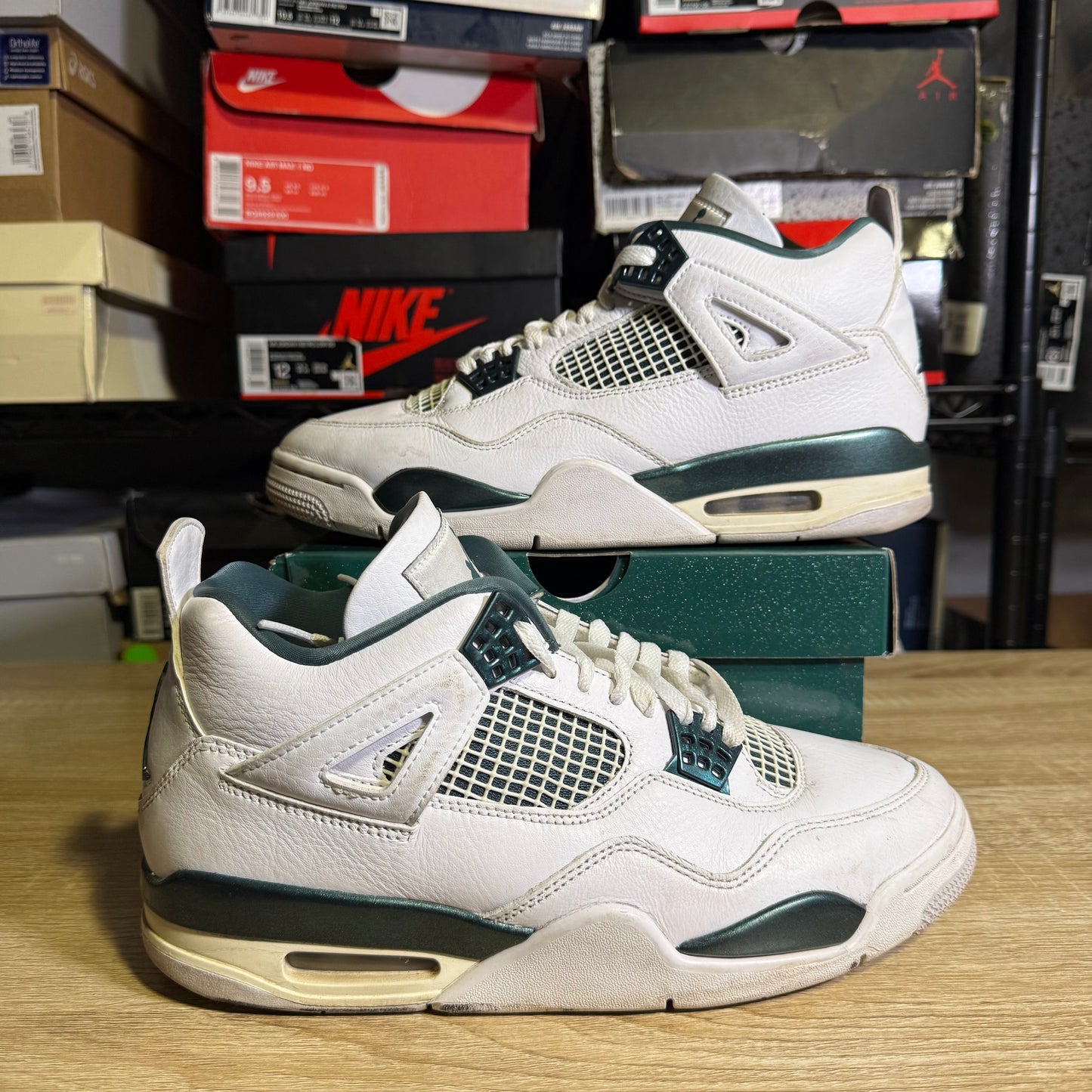 Size 9 - AJ 4 Oxidized Green