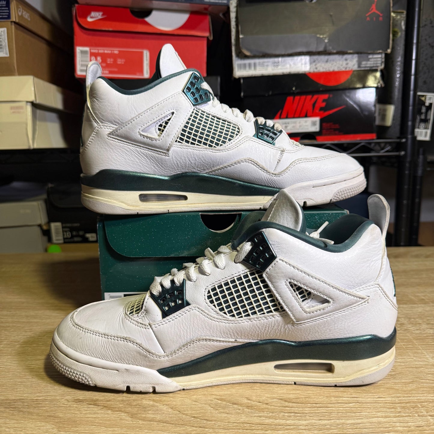 Size 9 - AJ 4 Oxidized Green