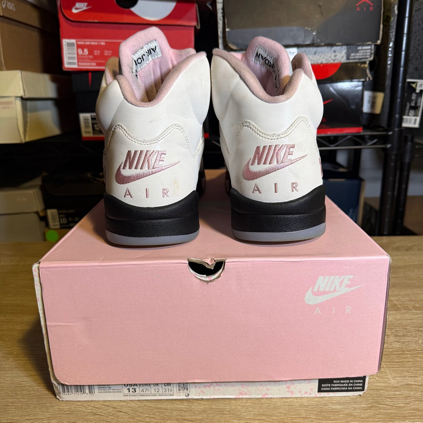 Size 13 - AJ 5 Retro Medium Soft Pink