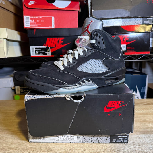 Size 7.5 - AJ 5 Retro Black Metallic Reimagined