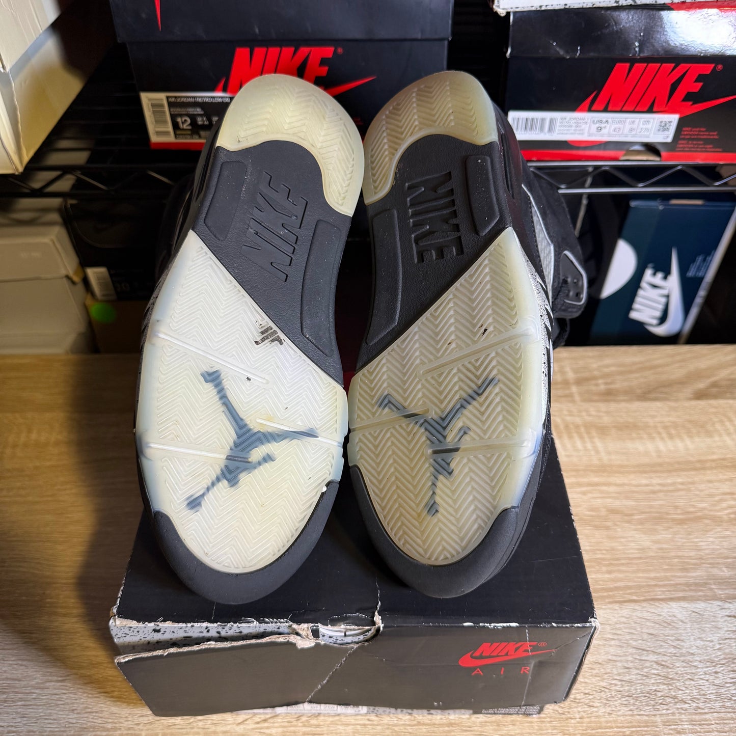 Size 7.5 - AJ 5 Retro Black Metallic Reimagined