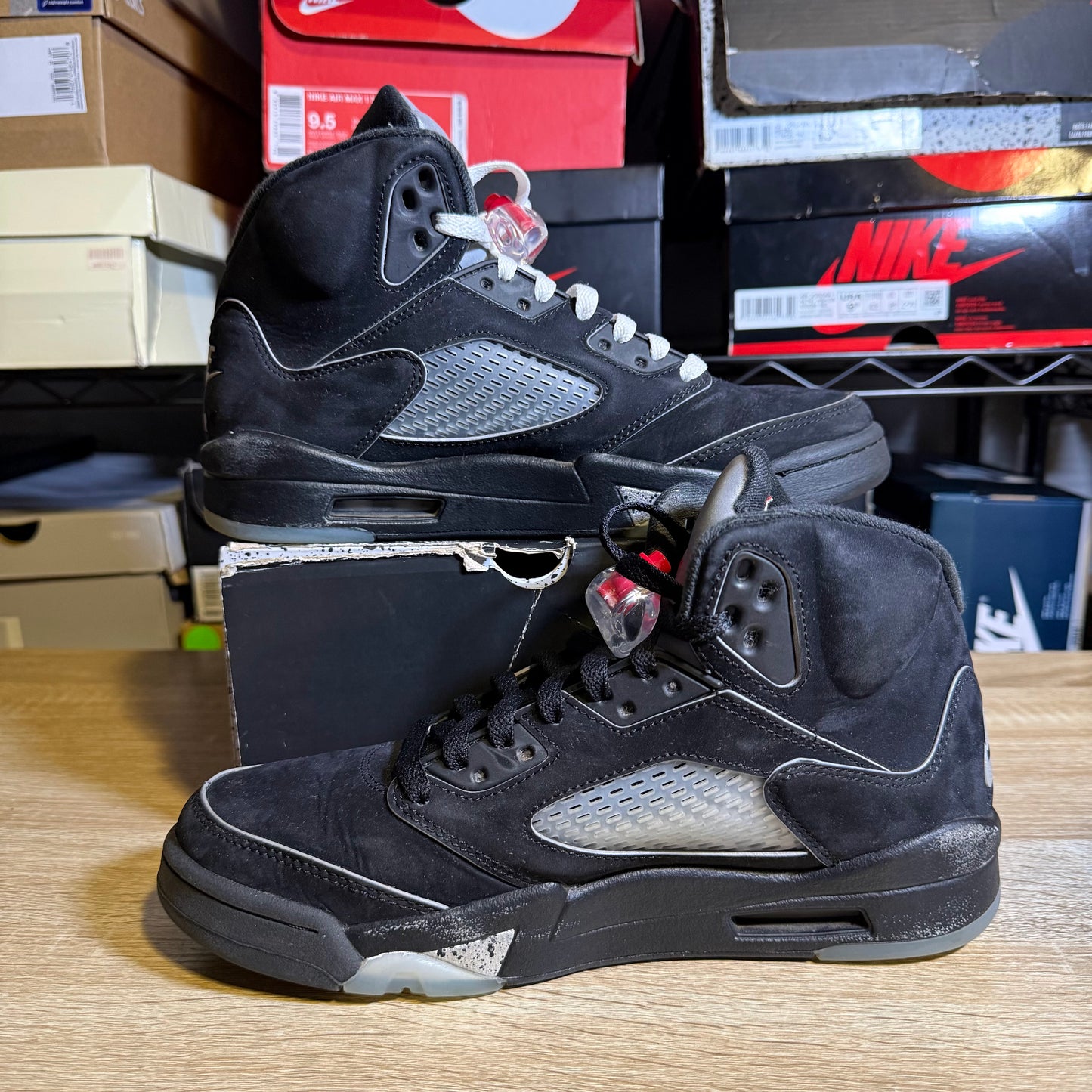 Size 7.5 - AJ 5 Retro Black Metallic Reimagined