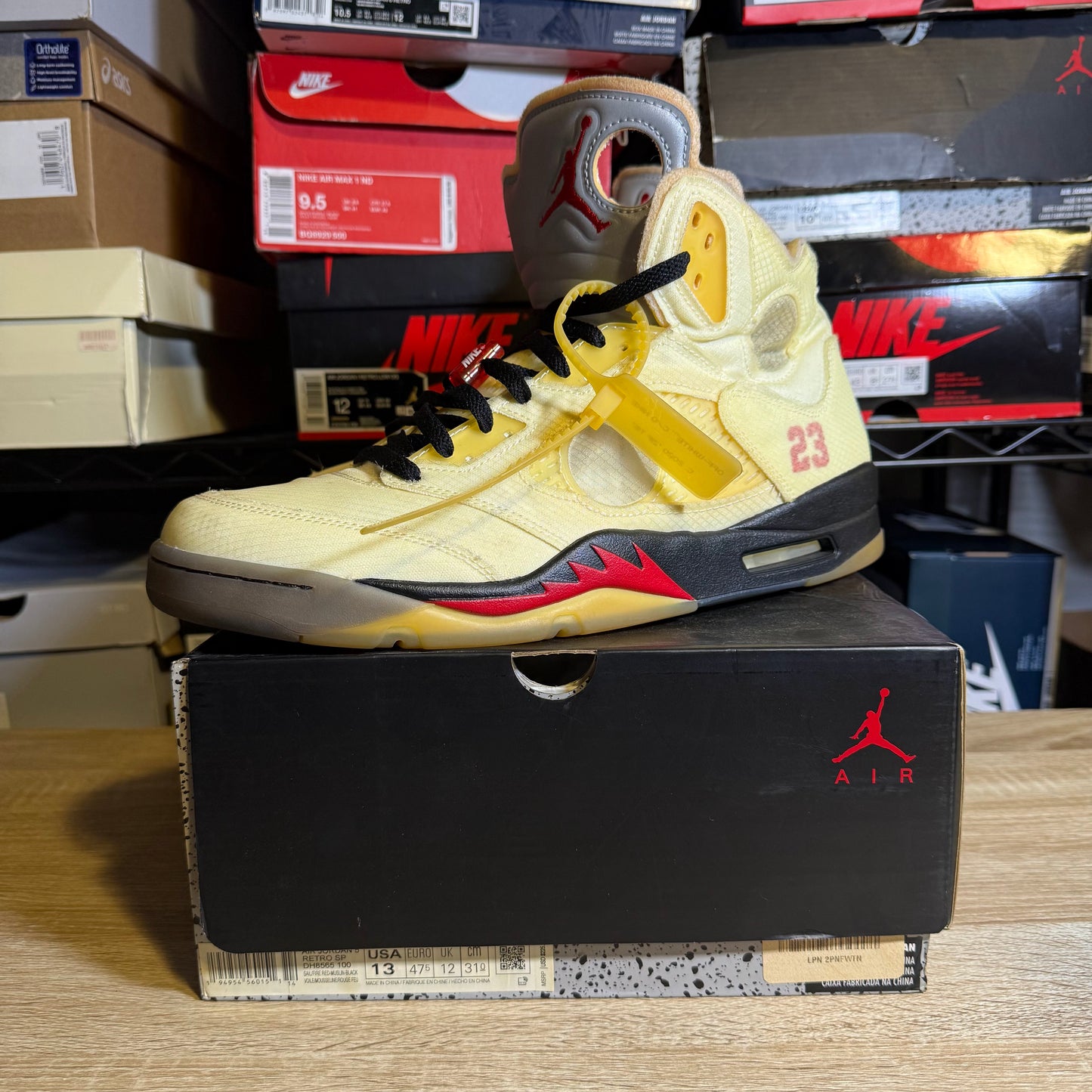Size 12 - AJ 5 SP x Off-White Mid Sail
