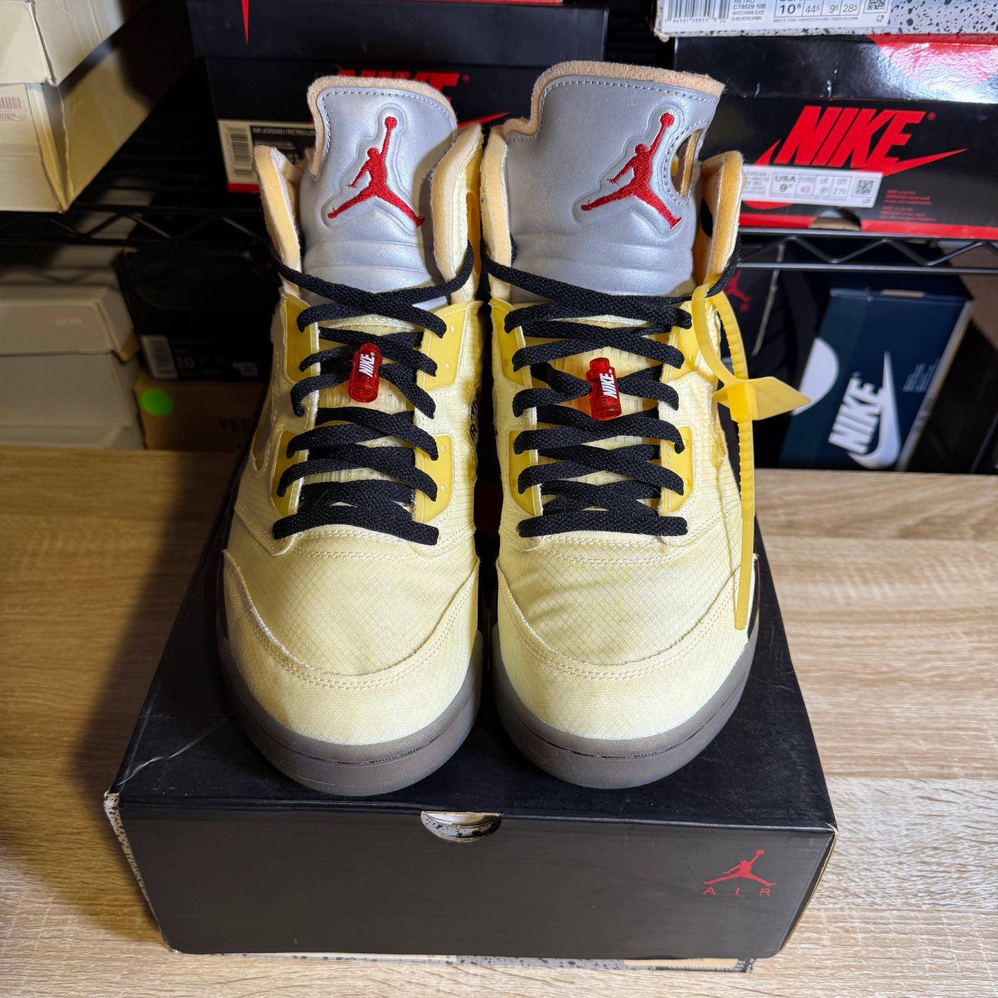Size 12 - AJ 5 SP x Off-White Mid Sail